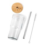 Personalisierte Satz von 2 Lebensmittelqualität Glas Tumbler Tasse Marson Jar Trinkgläser mit Bambus Deckel und Edelstahl Strohhalm Geschenk für Freun