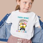 Maglietta personalizzata Here I Come School Bus Kid Ritorno a scuola Primo giorno di scuola Regalo di celebrazione per ragazzo ragazza