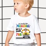 Personalisierte Schulbus Ich bin bereit mit Kind Name T-shirt zurück zu Schule Geschenk ersten Tag der Schule Outfit für Jungen oder Mädchen