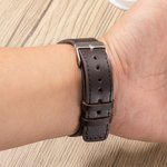 Personalisiertes Einstellbares Leder-Notfallarmband medizinische Alarm mit Gravur für Herren Damen