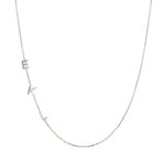 Collana minimalista in argento sterling personalizzata con iniziali catena sottile regalo di compleanno e anniversario per donne