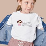 Personalisierte Kinder niedlichen Charakter T-Shirt mit Namen ersten lustigen Zitat Design Shirt zurück zur Schule ersten Tag in der Schule Geschenk für Kind