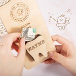 Boîte de ramassage pour la fée des dents en bois avec nom gravé Cadeau de décoration de chambre pour garçon fille