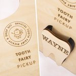 Boîte de ramassage pour la fée des dents en bois avec nom gravé Cadeau de décoration de chambre pour garçon fille