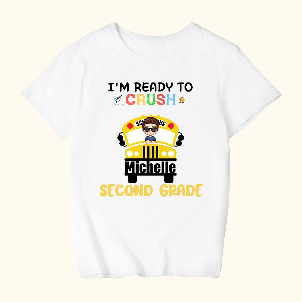 T-shirt en coton personnalisé pour la rentrée scolaire Cadeau de rentrée scolaire Cadeau drôle pour enfant Fille Garçon