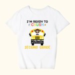 Personalisierte zurück zu Schule Baumwolle niedlich Kind Bus T-Shirt ersten Tag in der Schule Geschenk lustiges Geschenk für Kind Mädchen Junge