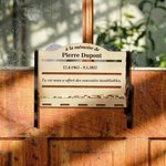 Mangeoire à Oiseaux Personnalisée avec Nom et Date Texte Décoration avec Ventouses Cadeau de Sympathie