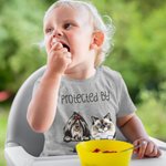 Henkilökohtainen koira ja kissa suunnittelu t-paita Baby Shower syntymäpäivä joululahja vauvalle