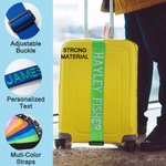 Personalised Adjustable Embroidery Name Luggage Strap for 20in - 28in Suitcase Travel Essential Birthday Gift for Travel Lover