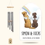 Personalised Pet Memorial Wind Chime Double Side Engraved Decor Dog Memorial Gift Sympathy Gift Loss of Dog Gift