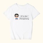 Personalisierte Kinder niedlichen Charakter T-Shirt mit Namen ersten lustigen Zitat Design Shirt zurück zur Schule ersten Tag in der Schule Geschenk für Kind