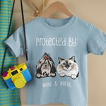 Henkilökohtainen koira ja kissa suunnittelu t-paita Baby Shower syntymäpäivä joululahja vauvalle