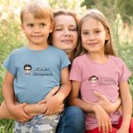 Personalisierte Kinder niedlichen Charakter T-Shirt mit Namen ersten lustigen Zitat Design Shirt zurück zur Schule ersten Tag in der Schule Geschenk für Kind