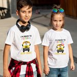 Personalisierte zurück zu Schule Baumwolle niedlich Kind Bus T-Shirt ersten Tag in der Schule Geschenk lustiges Geschenk für Kind Mädchen Junge