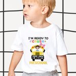 Personalisierte zurück zu Schule Baumwolle niedlich Kind Bus T-Shirt ersten Tag in der Schule Geschenk lustiges Geschenk für Kind Mädchen Junge