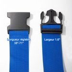 Sangle à Bagage Personnalisé avec Nom Brodé Accessoire de Bagage Cadeau Anniversaire Vacances pour Amoureux de Voyage