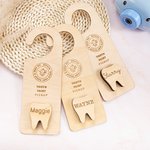 Boîte de ramassage pour la fée des dents en bois avec nom gravé Cadeau de décoration de chambre pour garçon fille