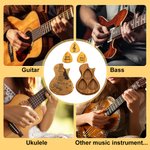 Personalized Wooden Guitar Picks Engraved Text Guitar Accessories with Holder Box Birthday Gift Idea for Guitar Lover