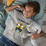 Personalized I'm Ready For Back To School Cotton T-shirt First Day At School Gift for Girl Boy Kid
