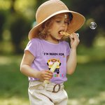 Personalized I'm Ready For Back To School Cotton T-shirt First Day At School Gift for Girl Boy Kid