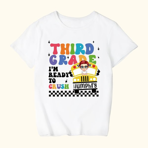 Personalized I Am Ready To Crush Cute Kid T-shirt First Day of School Back to School Gift for Boys or Girls