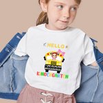 Gepersonaliseerd Terug Naar School 100% Katoen Kid T-shirt voor Kingergarten Preschool School