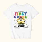 Personalisierte Hier komme ich niedliche Kind T-Shirt täglich tragen zurück zu Schule Geschenk ersten Tag der Schule Outfit für Jungen oder Mädchen
