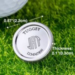 Gepersonaliseerde set van 3 roestvrij staal ID Tag Golf Club Accessoire met gegraveerde monogram Gift voor liefhebbers van golf