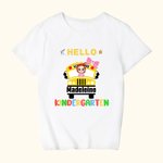 Gepersonaliseerd Terug Naar School 100% Katoen Kid T-shirt voor Kingergarten Preschool School