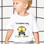 Personalized I'm Ready For Back To School Cotton T-shirt First Day At School Gift for Girl Boy Kid