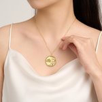 Personalisierte Portrait-Halskette mit Namen Foto Anhänger Halskette Birthstone Schmuck Familie Keepsake Geschenk für Geburtstag Jahrestag Muttertag