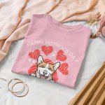 Personalized Happy Mother's Day To The World's Best Dog Mom I Woof You Basic T-Shirt Gift for Dog Lovers and Cat Lovers