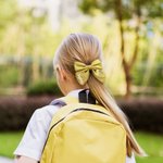 Personalized Colorful Hair Bow Clip with Embroidered Flowers and Name Gift for Girl and Toddler