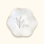 Personalised Ceramic Birth Flower Trinket Jewellery Dish with Name Wedding Engagement Birthday Mother's Day Gift for Her