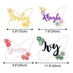 Personalized Butterfly Silhouette Sign Wall Art Wood Name Sign