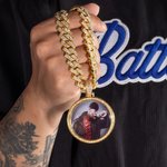 Personalisierte Männer Iced Out Cuban Halskette Foto Anhänger Halskette Hip Hop Schmuck Familie Keepsake Geburtstagsgeschenk für ihn