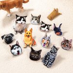 Personalisierte Pet Portrait Pin Brosche Handmade Cartoon Stil Schmuck Geburtstagsgeschenk für Tierliebhaber