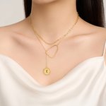 Estetoscopio Personalizado Cadena de Eslabones Mujeres Collar con Encanto Inicial Grabado Graduación Enfermera Semana Regalo para Enfermera Médico Personal