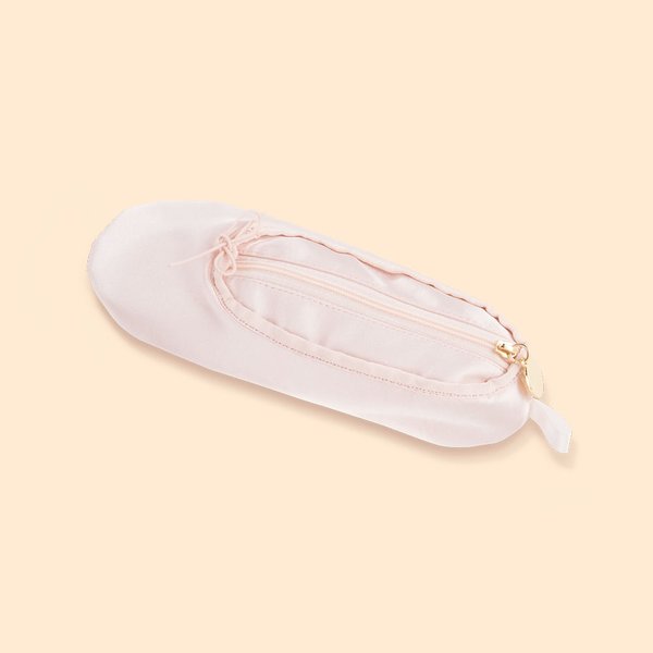 Personalized Pink Ballet Shoe Style Makeup Bag Travel Cosmetic Bag for Lipsticks Eyebrows Eyeliners Pencil Gift for Dancers and Ballet Lovers