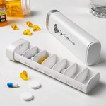 Organizador semanal grande y portátil con 7 compartimentos para pastillas de 7 días para suplementos vitamínicos, aceites de pescado y medicamentos