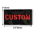 Toppa militare personalizzata Toppa tattica di identificazione da combattimento riflettente con gancio e anello 2in × 3,5in