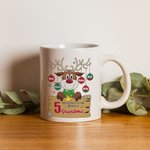 Gepersonaliseerde kerst mok rendier 11oz met kindernaam voor oma opa familielid