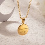 Personalised Vintage Moonstone Necklace with Engraved Text Mother's Day Anniversary Birthday Gift for Girlfriend Mother Wife Best Friend