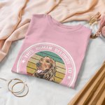 T-shirt Personnalisé avec Dessin Chien Chat Nom Année Cadeau Anniversaire Fête pour Homme Femme Amoureux d'Animal de Compagnie