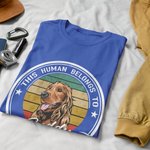 T-shirt Personnalisé avec Dessin Chien Chat Nom Année Cadeau Anniversaire Fête pour Homme Femme Amoureux d'Animal de Compagnie