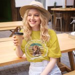 T-shirt Personnalisé avec Dessin Chien Chat Nom Année Cadeau Anniversaire Fête pour Homme Femme Amoureux d'Animal de Compagnie