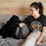 T-shirt Personnalisé avec Dessin Chien Chat Nom Année Cadeau Anniversaire Fête pour Homme Femme Amoureux d'Animal de Compagnie