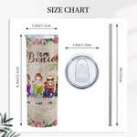 Vaso Personalizado Vintage Rose Element Sister Love Forever Straight Skinny Tumbler Regalo para Hermana