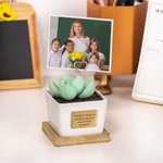 Personalised Artificial Succulent Potted Plant Essential Oil Diffuser Teacher Gift Mom Gift Plant Killer Gift Decor for Desk Office Shelf Bedroom