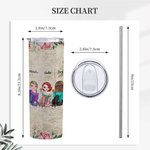 Regalo de cumpleaños personalizado para hermanas Besties Will Always Be Connected By Heart Straight Skinny Tumbler